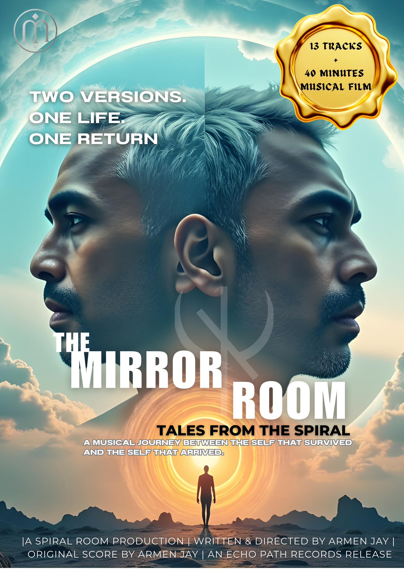 **The Mirror Room - Tales From The Spiral Film and Soundtrack** A 40-minute AI + Human cinematic ritual by Malaysian artist Armen Jay. Part memoir, part myth, part recovery codex. This hybrid film blends multilingual alt-pop, archetypal AI voices, and rea